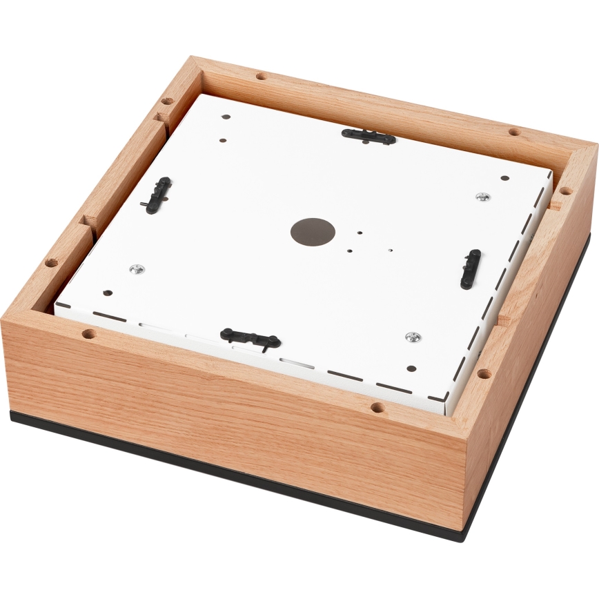 Iluminação de teto OAK SQUARE 2xE27/15W/230V 31x31 cm carvalho/preto
