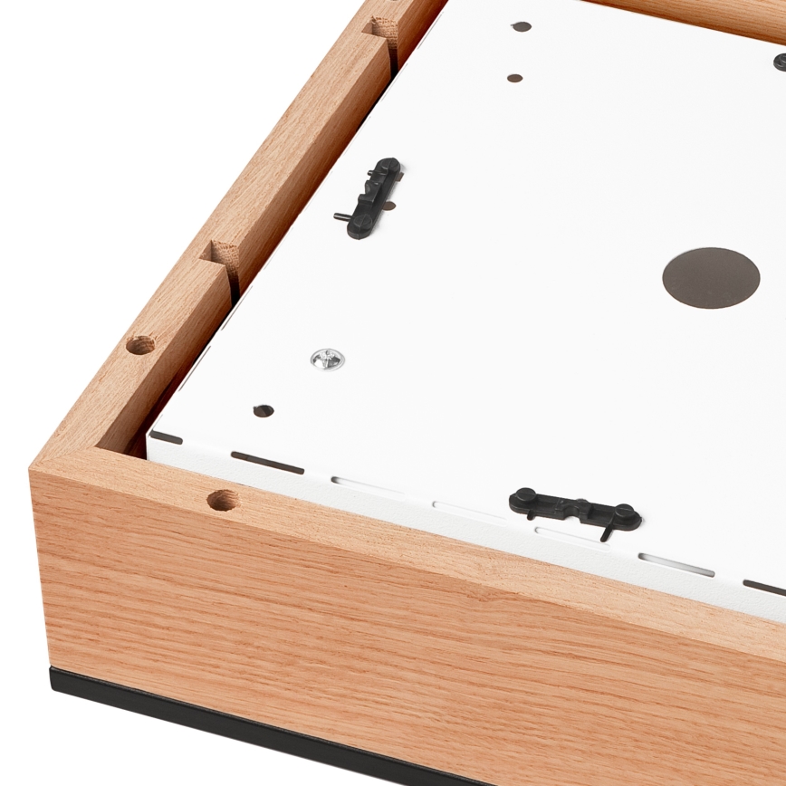 Iluminação de teto OAK SQUARE 2xE27/15W/230V 31x31 cm carvalho/preto