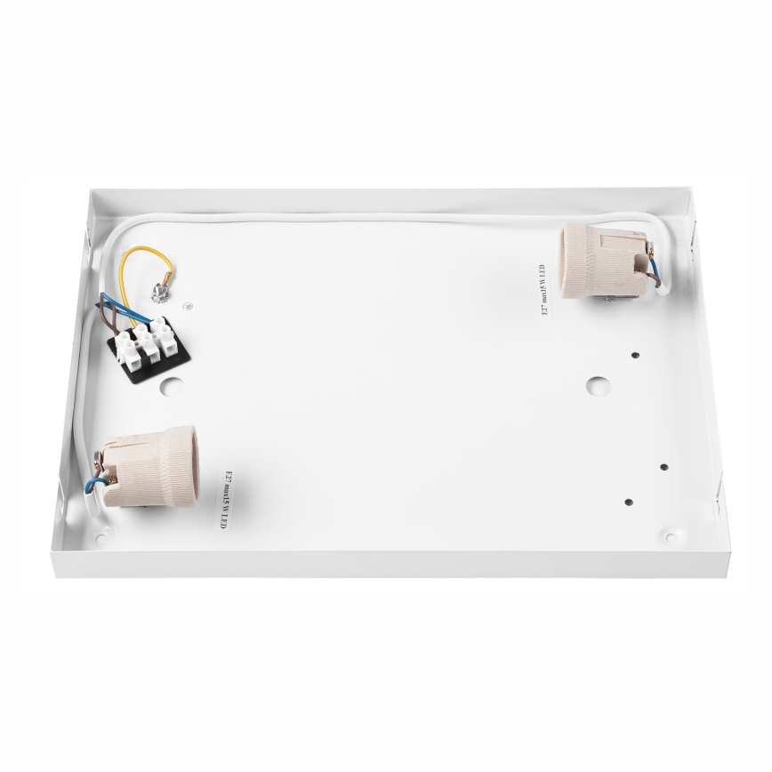 Iluminação de teto OAK SQUARE 2xE27/15W/230V 35x35 cm carvalho