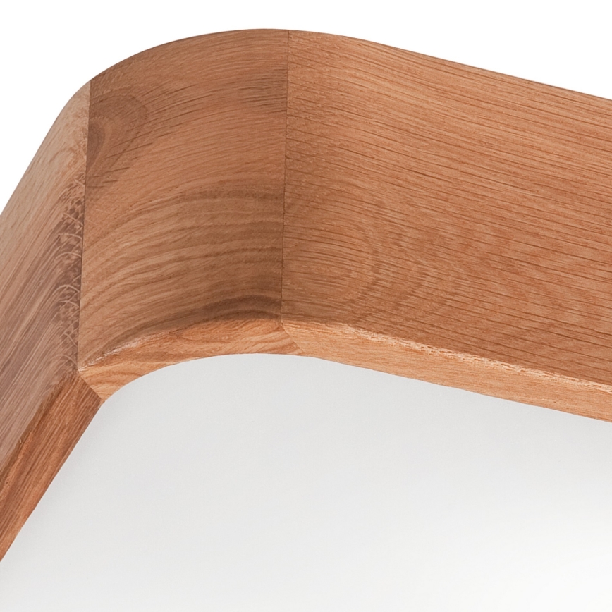 Iluminação de teto OAK SQUARE 2xE27/15W/230V 35x35 cm carvalho
