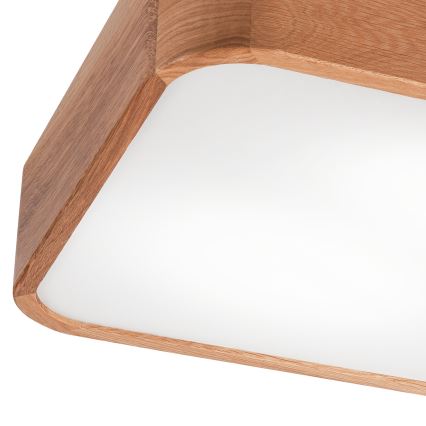 Iluminação de teto OAK SQUARE 2xE27/15W/230V 35x35 cm carvalho
