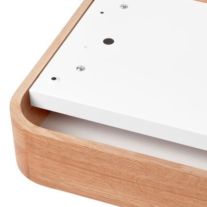 Iluminação de teto OAK SQUARE 2xE27/15W/230V 35x35 cm carvalho