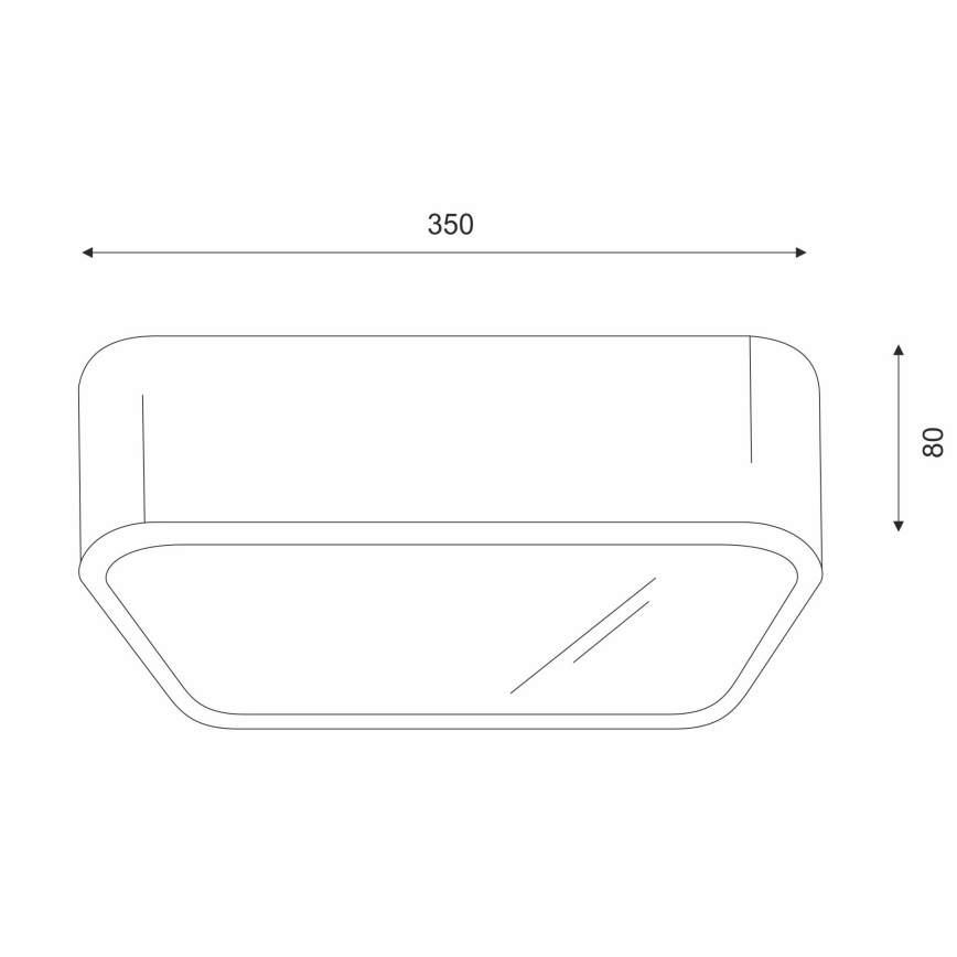 Iluminação de teto OAK SQUARE 2xE27/15W/230V 35x35 cm carvalho