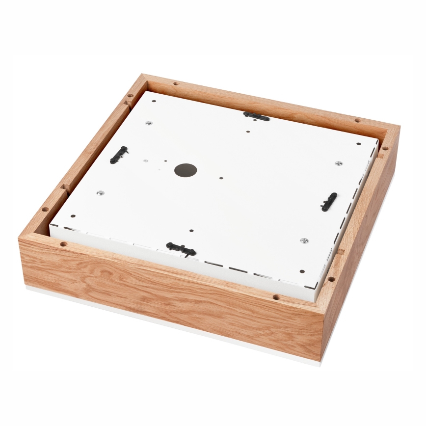 Iluminação de teto OAK SQUARE 4xE27/15W/230V 39x39 cm carvalho/branco