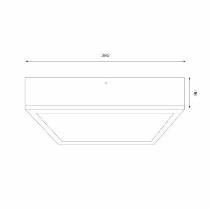 Iluminação de teto OAK SQUARE 4xE27/15W/230V 39x39 cm carvalho/branco