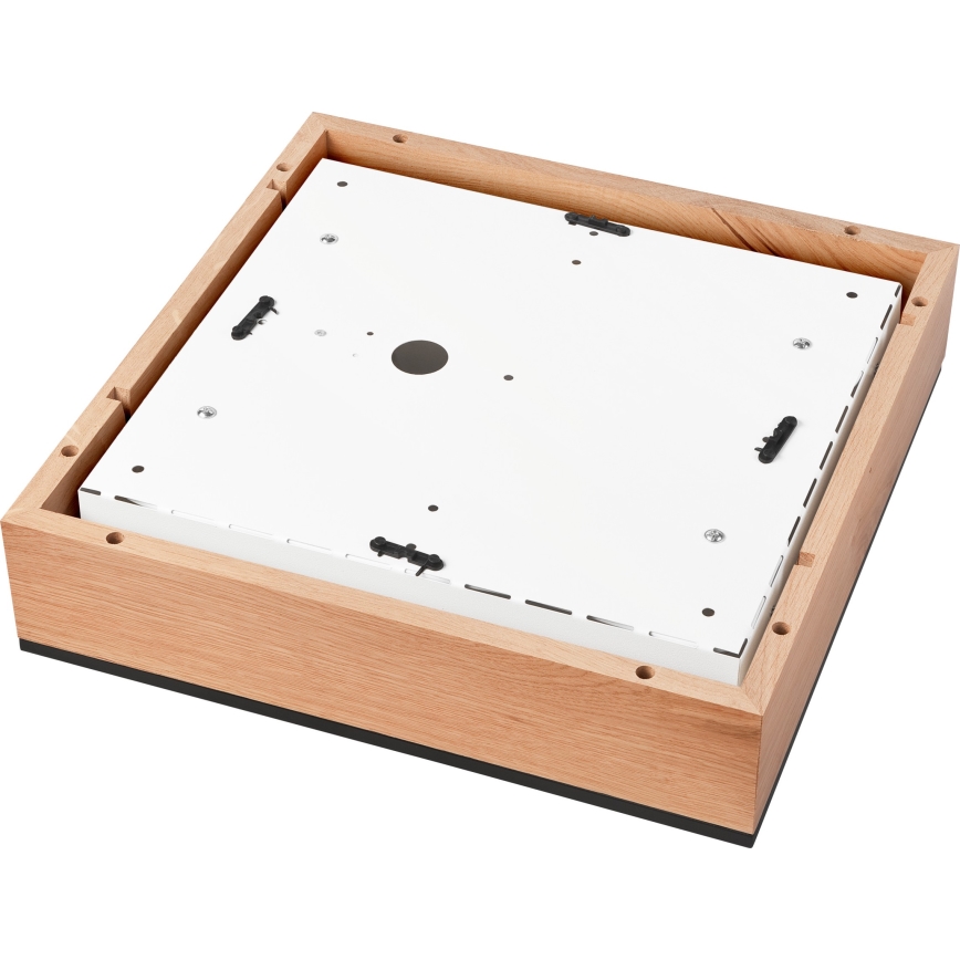 Iluminação de teto OAK SQUARE 4xE27/15W/230V 39x39 cm carvalho/preto