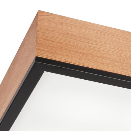 Iluminação de teto OAK SQUARE 4xE27/15W/230V 39x39 cm carvalho/preto