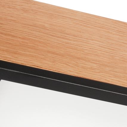 Iluminação de teto OAK SQUARE 4xE27/15W/230V 39x39 cm carvalho/preto