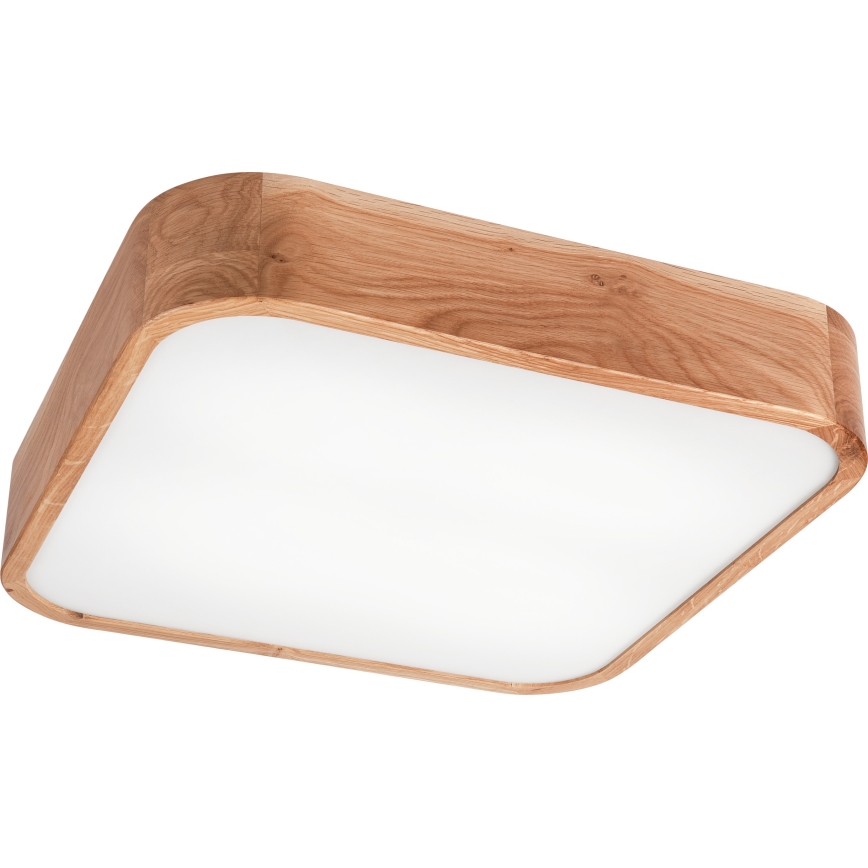 Iluminação de teto OAK SQUARE 4xE27/15W/230V 45x45 cm carvalho
