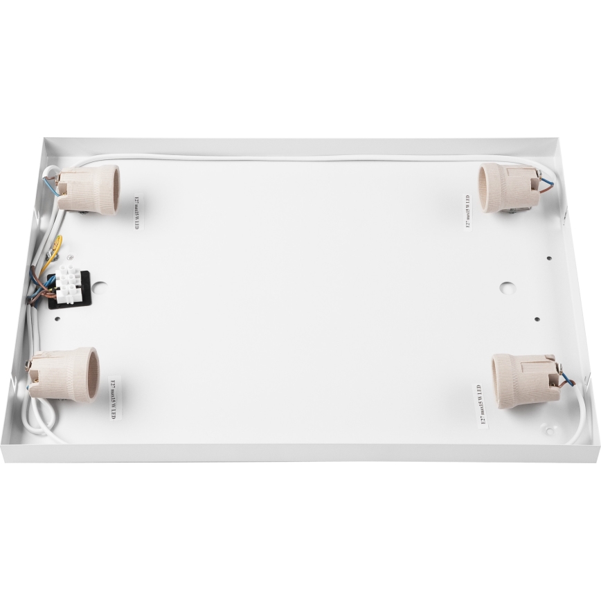 Iluminação de teto OAK SQUARE 4xE27/15W/230V 45x45 cm carvalho