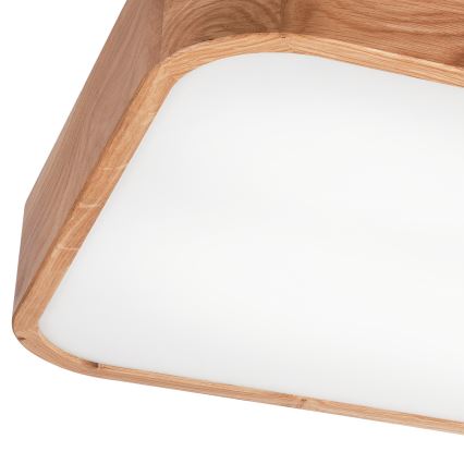 Iluminação de teto OAK SQUARE 4xE27/15W/230V 45x45 cm carvalho