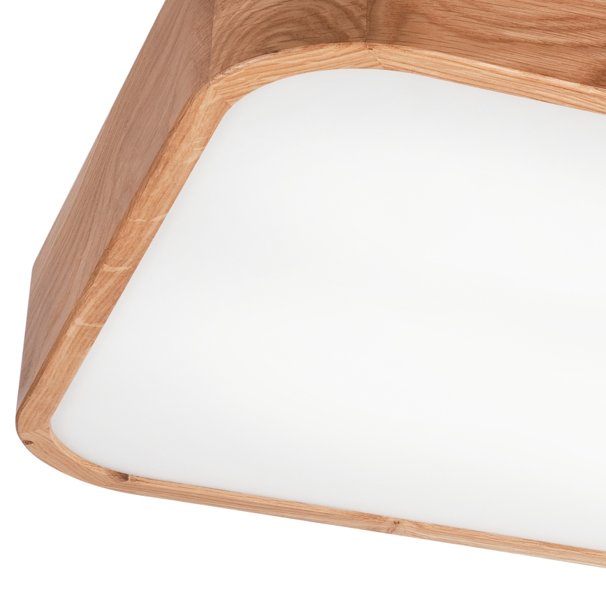 Iluminação de teto OAK SQUARE 4xE27/15W/230V 45x45 cm carvalho
