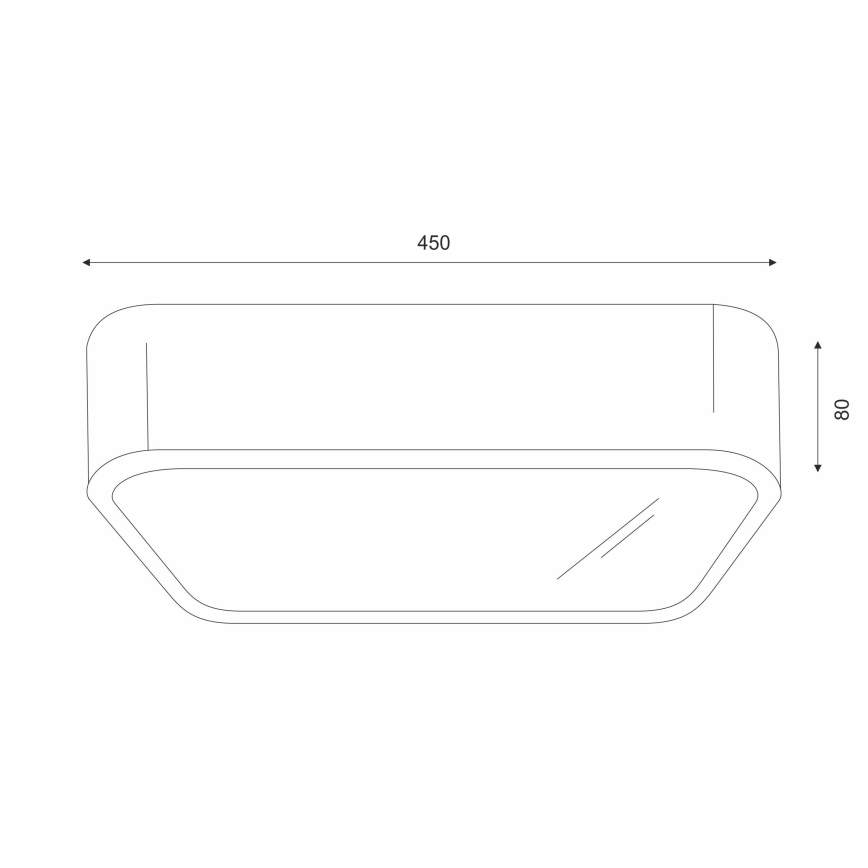 Iluminação de teto OAK SQUARE 4xE27/15W/230V 45x45 cm carvalho