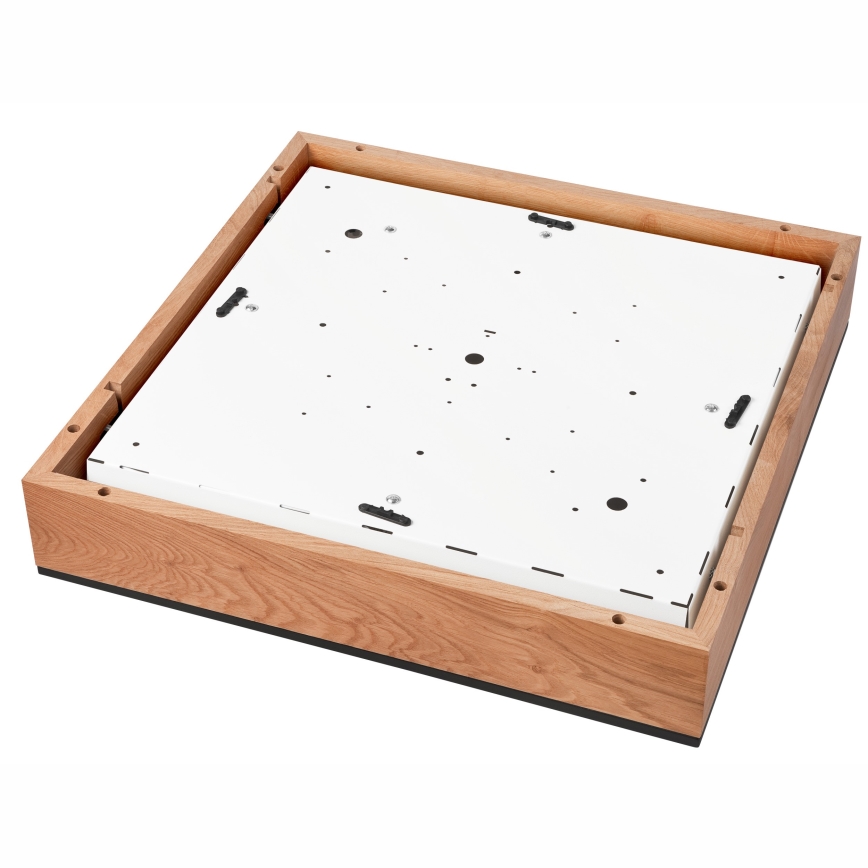 Iluminação de teto OAK SQUARE 4xE27/15W/230V 48x48 cm carvalho/preto