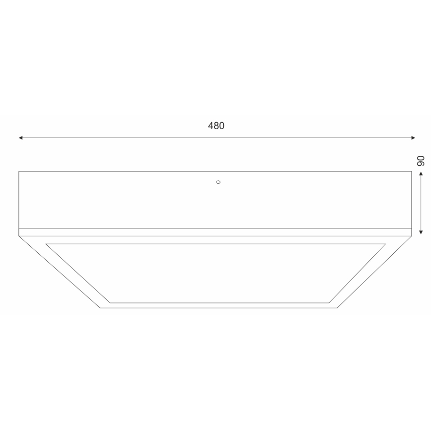Iluminação de teto OAK SQUARE 4xE27/15W/230V 48x48 cm carvalho/preto