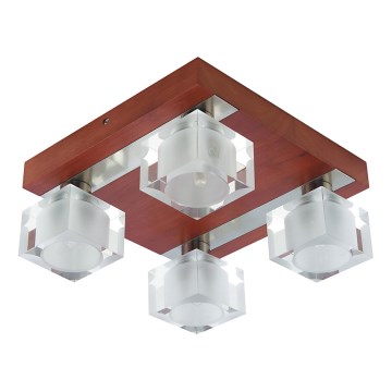 Iluminação de teto OMEGA 4xG9/40W/230V árvore da borracha