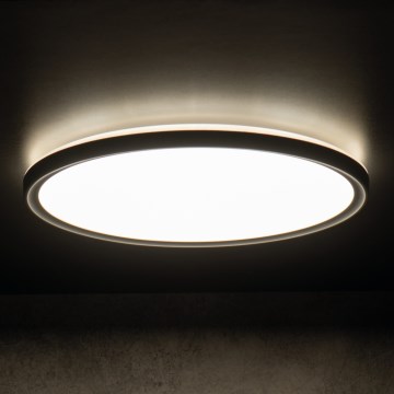 Iluminação de teto para casa de banho LED AZPO LED/11,8W/230V diâmetro 22,5 cm IP54 preto