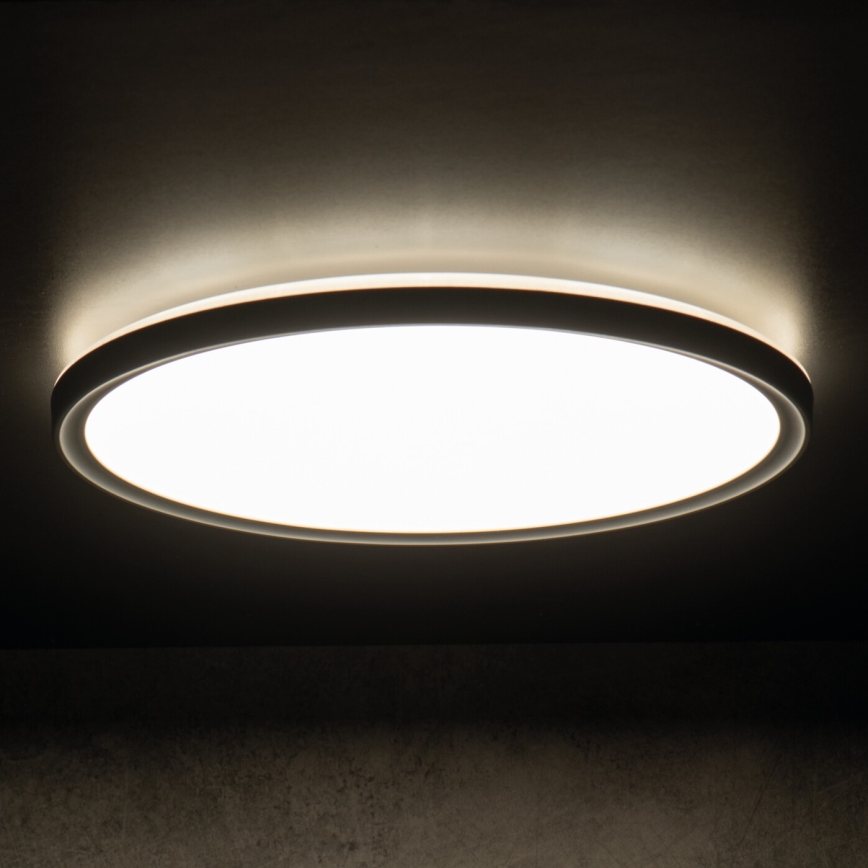 Iluminação de teto para casa de banho LED AZPO LED/11,8W/230V diâmetro 22,5 cm IP54 preto