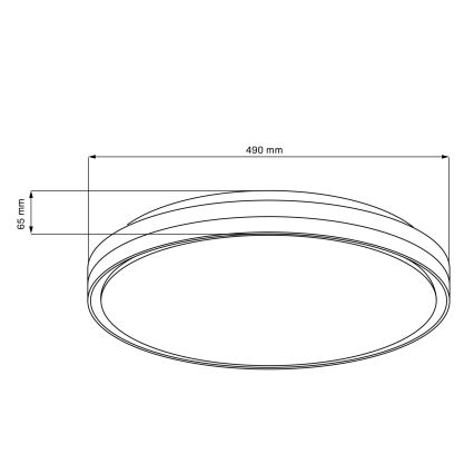 Iluminação de teto para casa de banho LED com regulação CASSANDRA LED/72W/230V diâmetro 49 cm 3000-6000K IP44 + comando