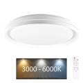 Iluminação de teto para casa de banho LED com regulação ELIZA LED/72W/230V diâmetro 48,5 cm 3000-6000K IP44 + comando