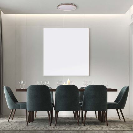 Iluminação de teto para casa de banho LED com regulação GRAŻYNA LED/48W/230V 3000-6000K diâmetro 41 cm IP44 cinzento + comando