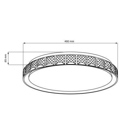 Iluminação de teto para casa de banho LED com regulação NINA LED/72W/230V diâmetro 49 cm 3000-6000K IP44 + comando