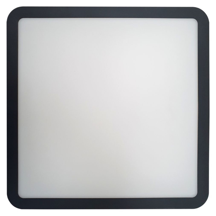 Iluminação de teto para casa de banho LED com sensor ELLÉ LED/24W/230V 3000/4000/6500K 26x26 cm IP54 antracite