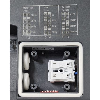 Iluminação de teto para casa de banho LED com sensor ELLÉ LED/24W/230V 3000/4000/6500K 26x26 cm IP54 antracite