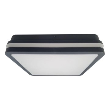 Iluminação de teto para casa de banho LED com sensor ELLÉ LED/24W/230V 3000/4000/6500K 26x26 cm IP54 antracite