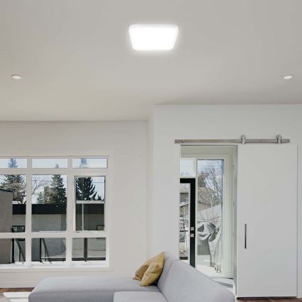Iluminação de teto para casa de banho LED com sensor LED/18W/230V 4000K IP44 branco + comando