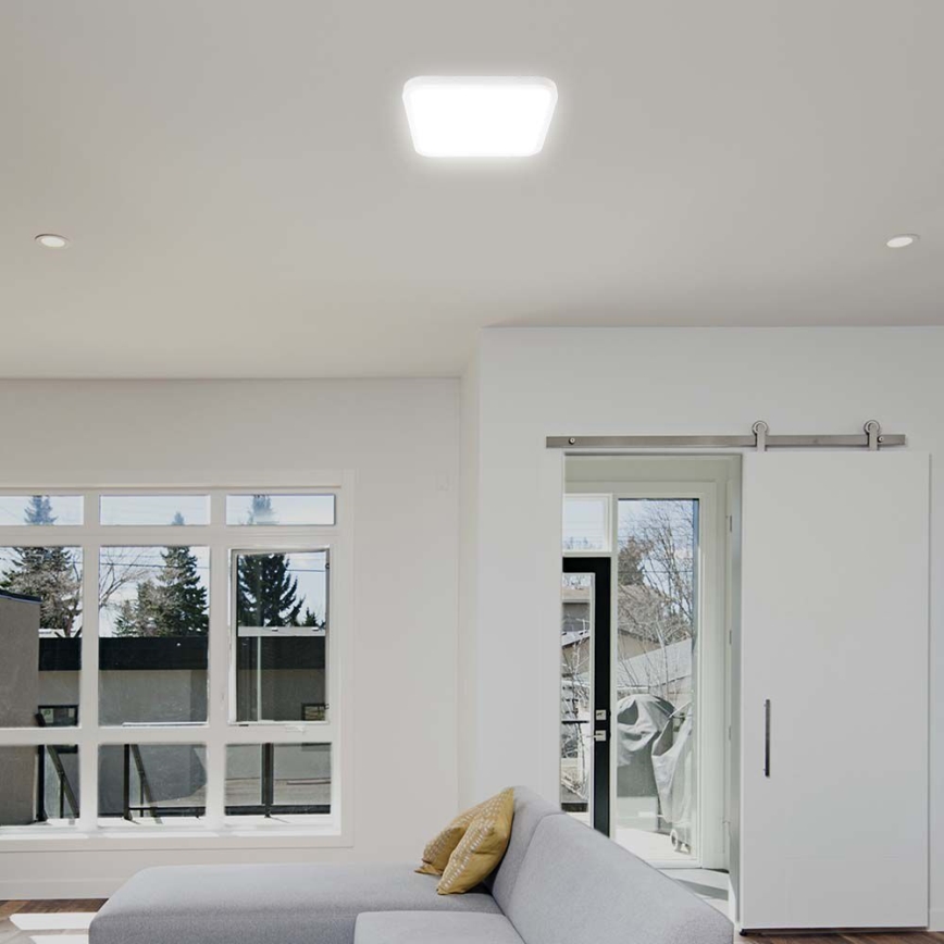 Iluminação de teto para casa de banho LED com sensor LED/18W/230V 4000K IP44 branco + comando