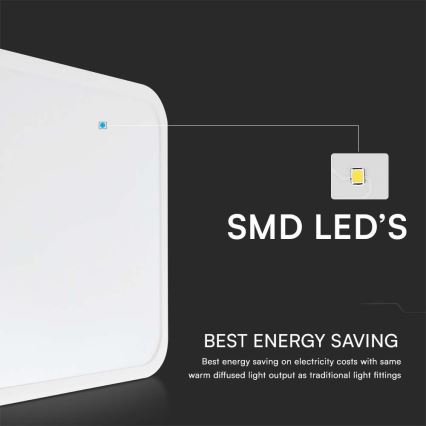 Iluminação de teto para casa de banho LED com sensor LED/18W/230V 4000K IP44 branco + comando