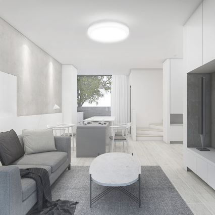 Iluminação de teto para casa de banho LED com sensor LED/18W/230V 6500K IP44 branco + comando
