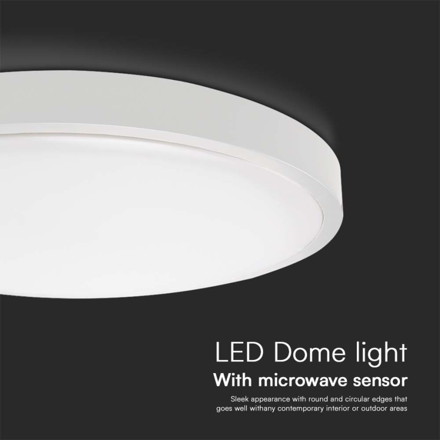 Iluminação de teto para casa de banho LED com sensor LED/18W/230V 6500K IP44 branco + comando