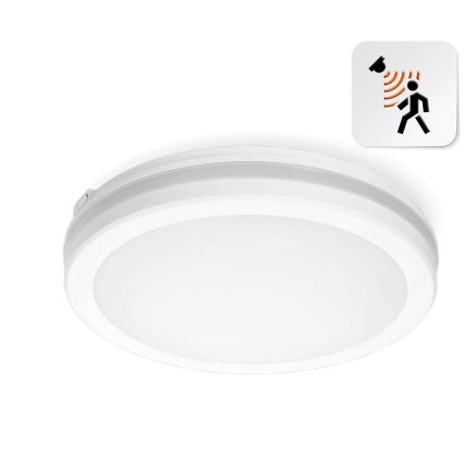 Iluminação de teto para casa de banho LED com sensor LED/18W/230V 3000/4000/6500K IP65 diâmetro 30 cm branco + comando