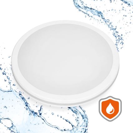 Iluminação de teto para casa de banho LED com sensor LED/18W/230V 3000/4000/6500K IP65 diâmetro 30 cm branco + comando