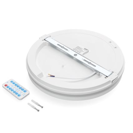 Iluminação de teto para casa de banho LED com sensor LED/18W/230V 3000/4000/6500K IP65 diâmetro 30 cm branco + comando