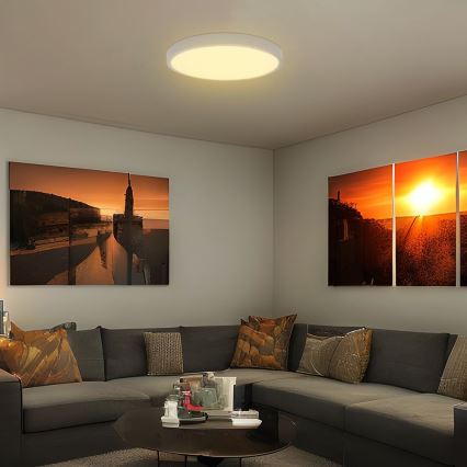 Iluminação de teto para casa de banho LED com sensor SAMSUNG CHIP LED/18W/230V IP44 3000K diâmetro 29 cm branco + comando