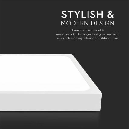 Iluminação de teto para casa de banho LED com sensor LED/24W/230V 4000K IP44 29,5x29,5 cm branco