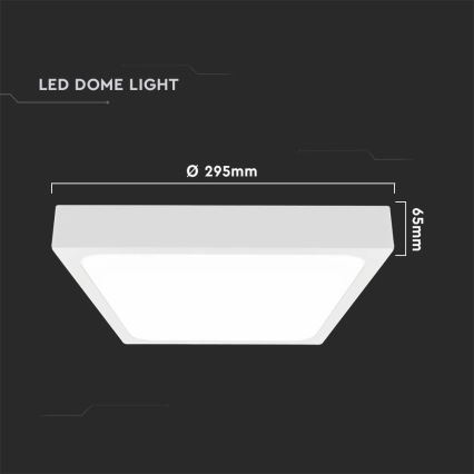 Iluminação de teto para casa de banho LED com sensor LED/24W/230V 4000K IP44 29,5x29,5 cm branco