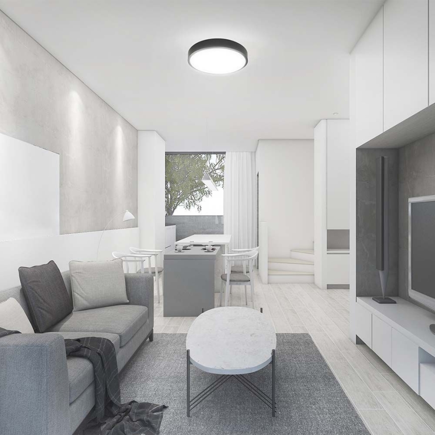 Iluminação de teto para casa de banho LED com sensor LED/24W/230V 4000K IP44 preto + comando
