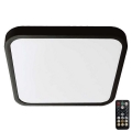 Iluminação de teto para casa de banho LED com sensor SAMSUNG CHIP LED/36W/230V IP44 4000K 42x42 cm preto + comando