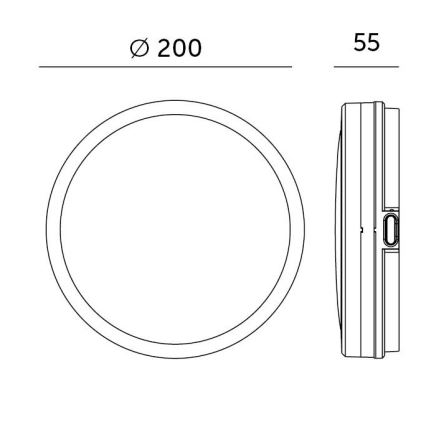 Iluminação de teto para casa de banho LED LED/12W/230V 3000/4000/6500K IP65 diâmetro 20 cm branco