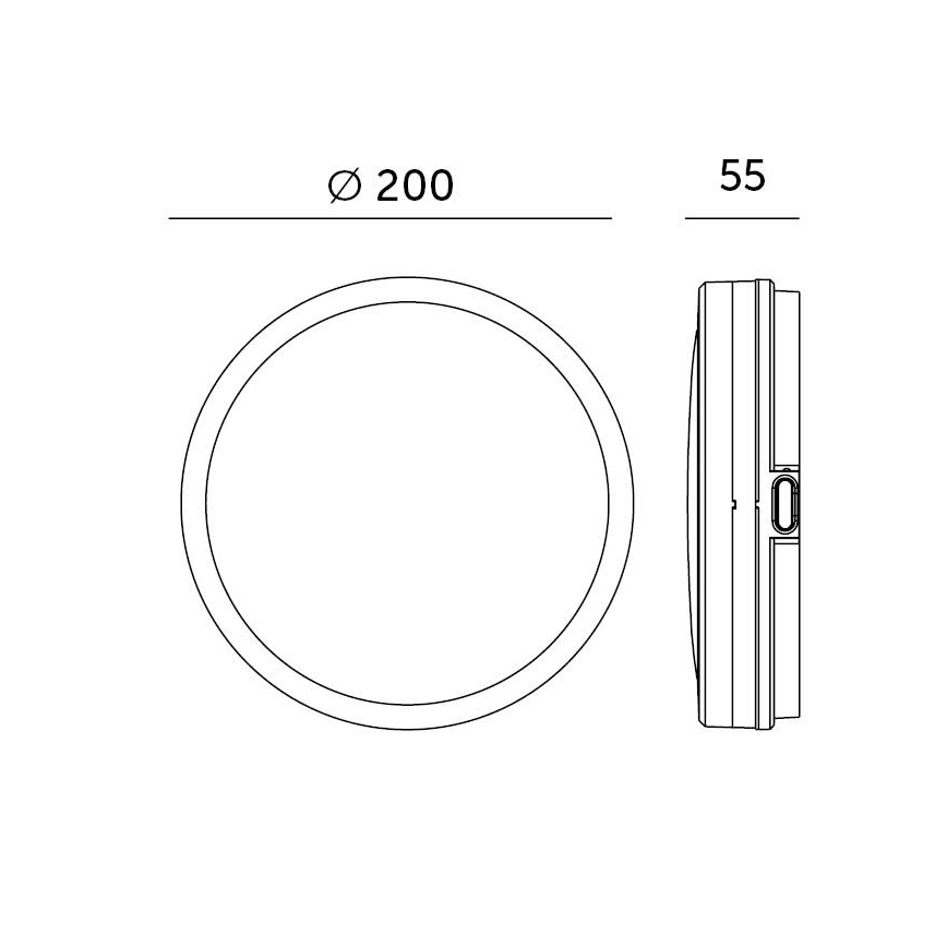 Iluminação de teto para casa de banho LED LED/12W/230V 3000/4000/6500K IP65 diâmetro 20 cm branco