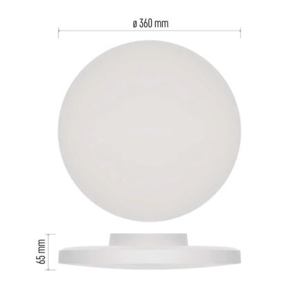Iluminação de teto para casa de banho LED LED/18W/230V 3000/4000/5700K IP55 branco