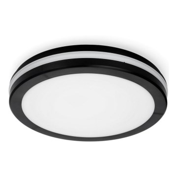 Iluminação de teto para casa de banho LED LED/18W/230V 3000/4000/6500K IP65 diâmetro 30 cm preto