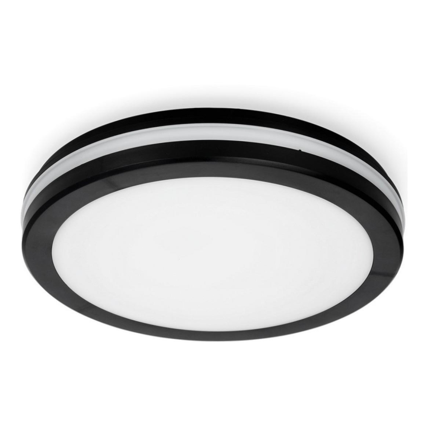 Iluminação de teto para casa de banho LED LED/18W/230V 3000/4000/6500K IP65 diâmetro 30 cm preto