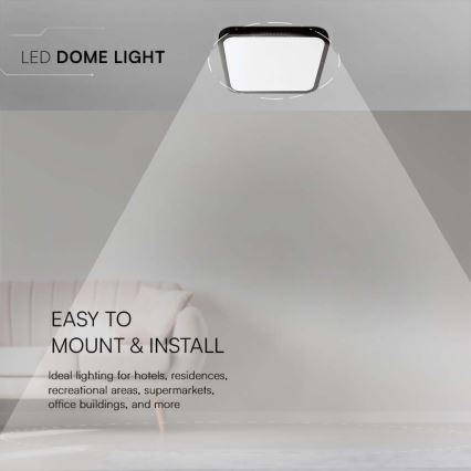 Iluminação de teto para casa de banho LED LED/18W/230V 6500K IP44 preto