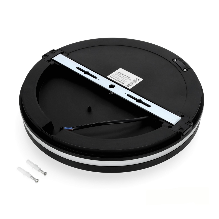 Iluminação de teto para casa de banho LED LED/18W/230V 3000/4000/6500K IP65 diâmetro 30 cm preto