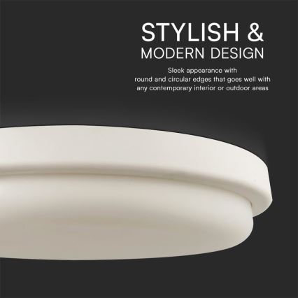 Iluminação de teto para casa de banho LED LED/24W/230V 6500K IP54 diâmetro 24 cm